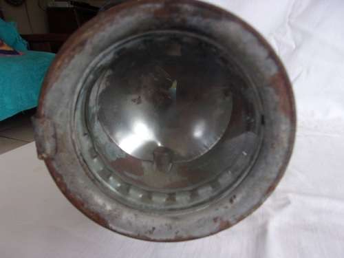 Vintage railways carbide lamp with reflector