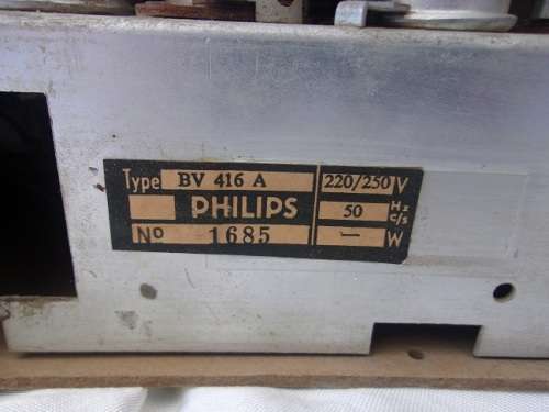 Vintage Philips BV 416 A art deco valve radio - not tested