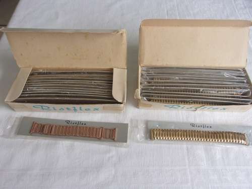 2 Boxes of men's new/ vintage Ristflex watch straps - 12 straps per box