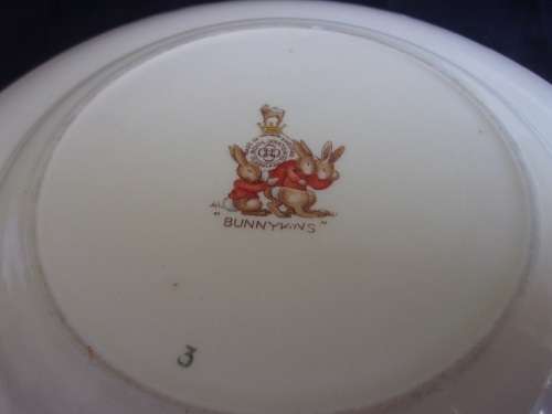Vintage Royal Doulton Bunnykins 3 item breakfast set