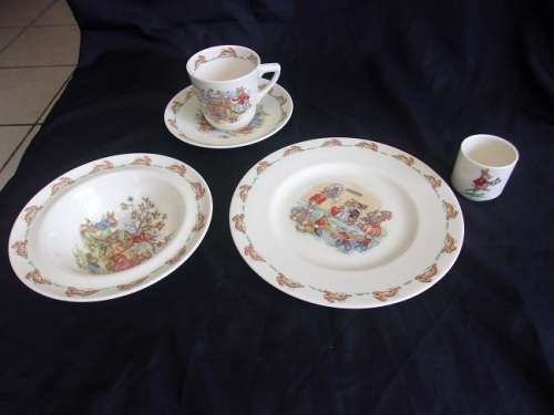 Vintage Royal Doulton Bunnykins 5 piece breakfast set - Golden Jubilee Celebration collection