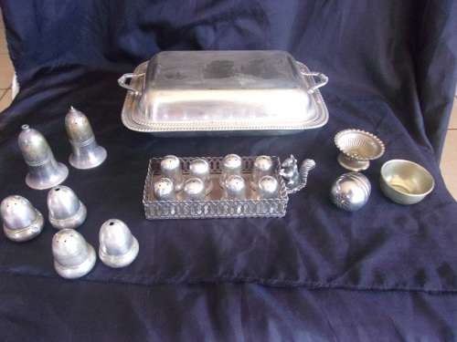 Lot of vintage dinner table silver plated items for 1 bid