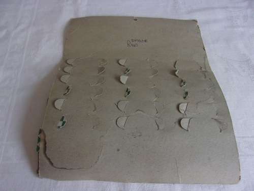 Vintage Nylotex Shoelaces advertising board with shoelaces attached