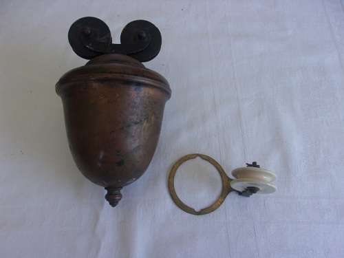 Antique copper rise and fall hanging lamp counterbalance pulley weight