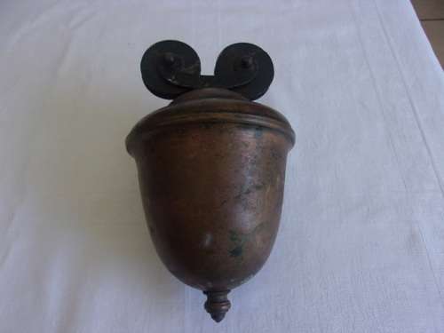 Antique copper rise and fall hanging lamp counterbalance pulley weight