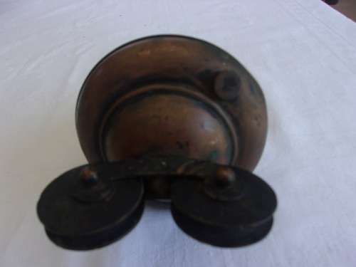 Antique copper rise and fall hanging lamp counterbalance pulley weight