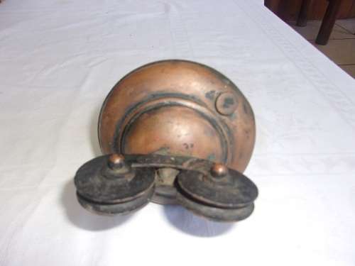 Antique copper rise and fall hanging lamp counterbalance pulley weight