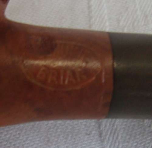 Vintage hand carved Indian Head Genuine Briar smoking pipe - unused
