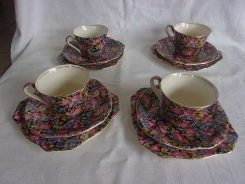 Vintage Royal Winton Chinz `Majestic` pattern tea set