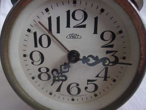Vintage Prim alarm clock made in Czechoslovalia - working