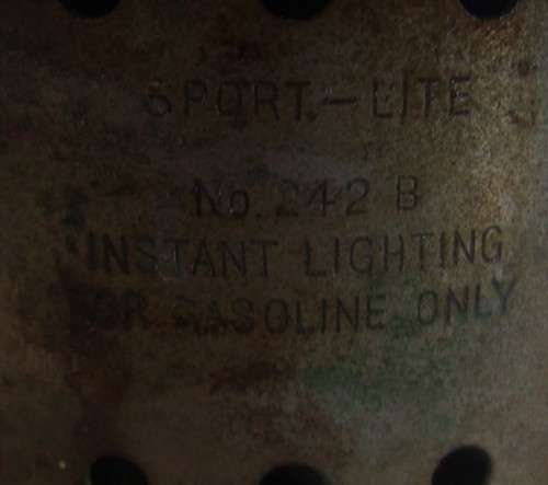 Pre WW2 Coleman 242 B Sport-Light  pressure lantern for restoration - made in Canada