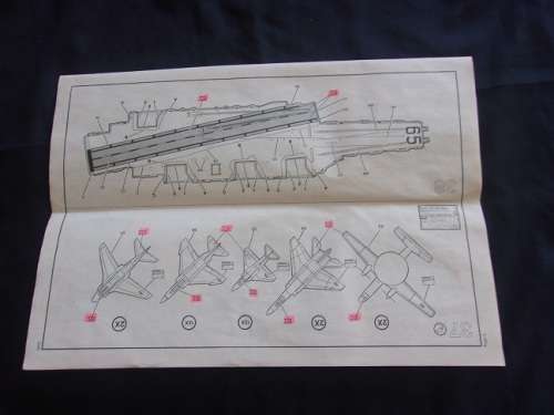 Revell 1:720 scale USS Enterprise model ship kit `The Hunt for Red October` - 4008