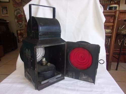 Vintage SAR/SAS guards van lamp with original burner