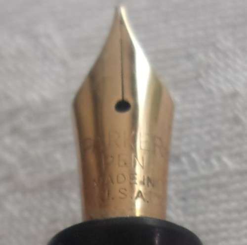 Vintage Parker Duofold gold filled button filler fountain pen