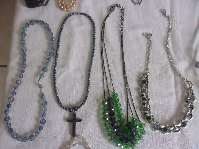 Large lot of vintage costume jewellery in an old box