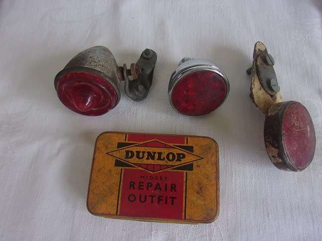 Large lot of vintage bicycle accessories for 1 bid