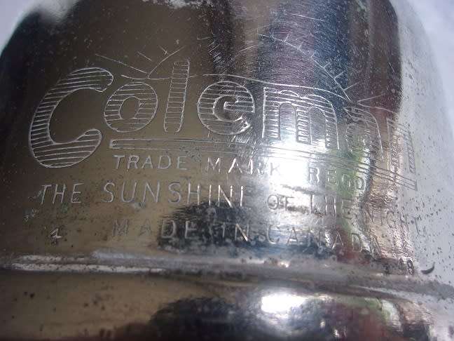 Vintage Coleman No. 249 `Scout` pressure lantern for restoration - made in Canada