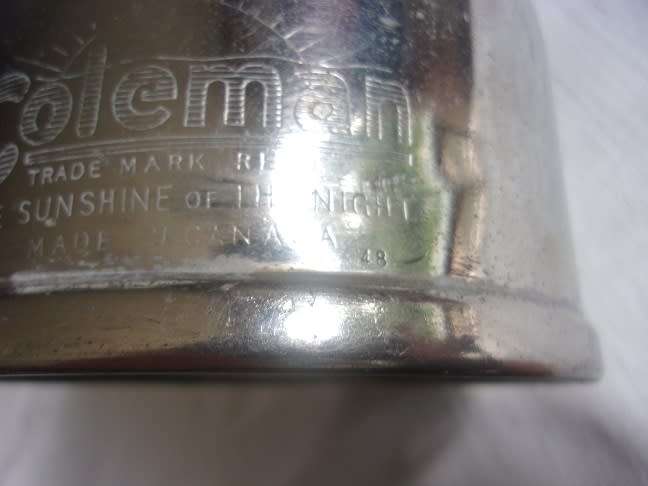 Vintage Coleman No. 249 `Scout` pressure lantern for restoration - made in Canada