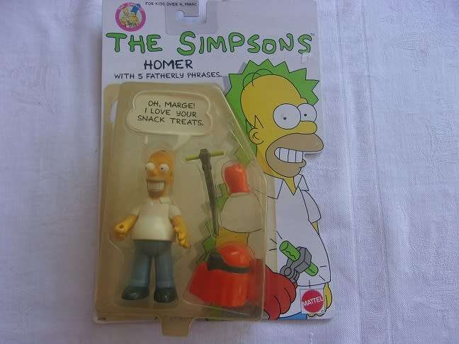 Collectable Mattel Homer & Marge Simpson figures- 1 bid for both