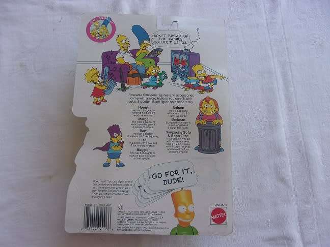 Collectable Mattel Homer & Marge Simpson figures- 1 bid for both