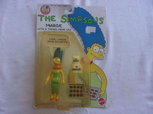 Collectable Mattel Homer & Marge Simpson figures- 1 bid for both