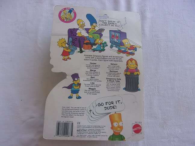 Collectable Mattel Homer & Marge Simpson figures- 1 bid for both