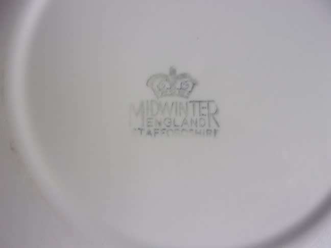 Rare 22 piece art deco Midwinter tea set