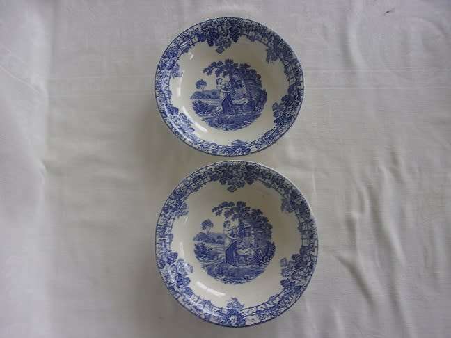Vintage Copeland Spode blue `Byron` part dinner service