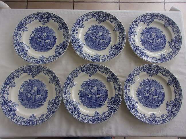 Vintage Copeland Spode blue `Byron` part dinner service