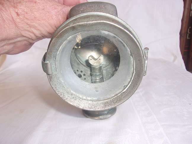 Rare antique Powell & Hanmer "Chieftain" carbide bicycle/ motorbike lamp