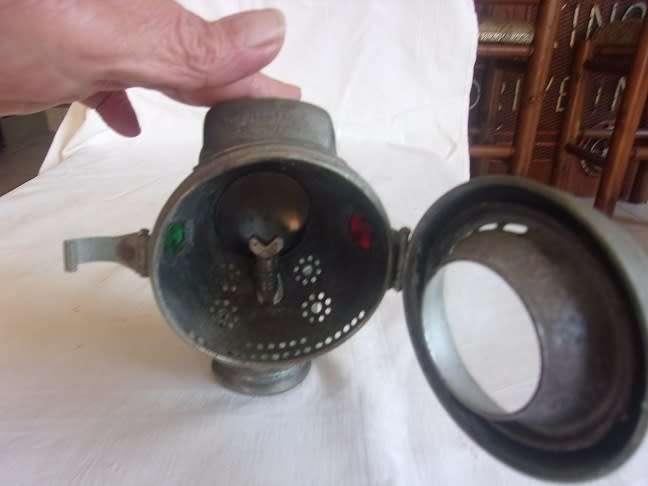 Rare antique Powell & Hanmer "Chieftain" carbide bicycle/ motorbike lamp