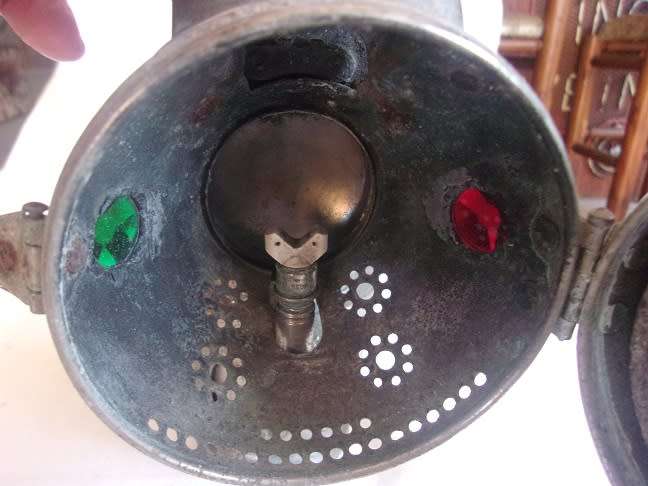 Rare antique Powell & Hanmer "Chieftain" carbide bicycle/ motorbike lamp