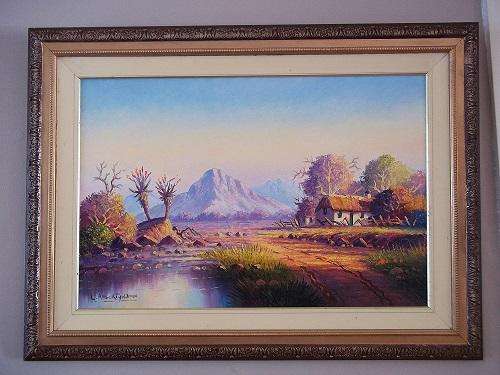Original oil on canvas painting by L Albertyn - great investment
