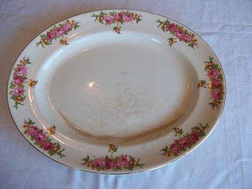 A large Royal Doulton Roses & Wattle meat platter