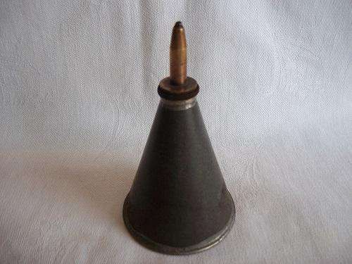 A vintage cone shaped Moore & Wright oil can/ applicator