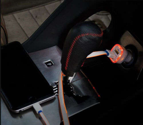 LED Dual USB Car Charger 2 Port Adapter Cigarette Socket Lighter For Cell Phone