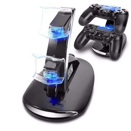 PS4 Dual Remote Controller LED Charger Dock Station USB Fast Charging Stand