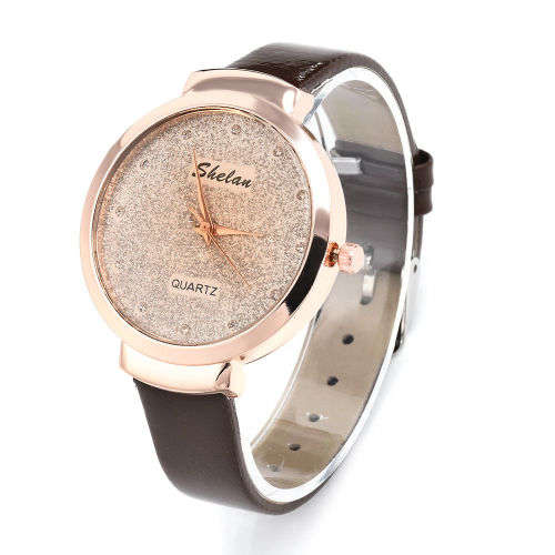 FREE SHIPPING - Women PU Leather Casual Watch Luxury Analog Quartz Crystal Wristwatch     K