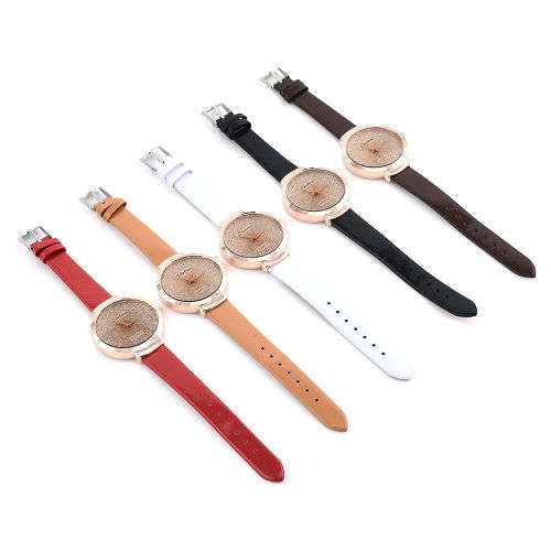 FREE SHIPPING - Women PU Leather Casual Watch Luxury Analog Quartz Crystal Wristwatch     K