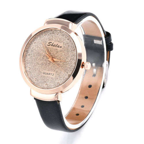 FREE SHIPPING - Women PU Leather Casual Watch Luxury Analog Quartz Crystal Wristwatch     K