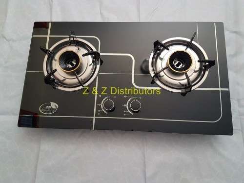 AE 2 Plate Crystal Glass Gas Stove