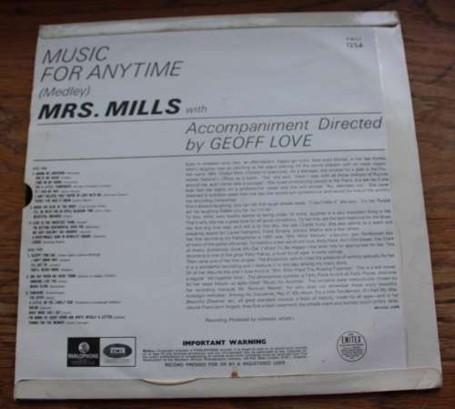 Mrs. Mills - Music For Anytime Vinyl