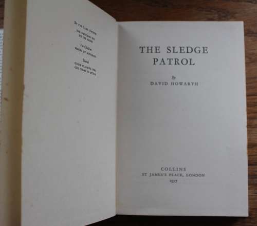 The Sledge Patrol by David Howarth. 1st edition 1957