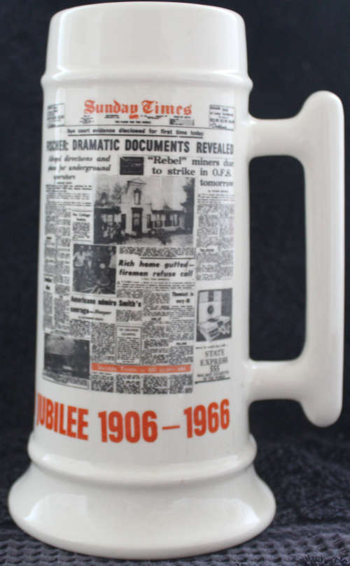 Crescent Ware Sunday Times Newspaper Beer Mug