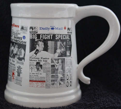 Crescent ware Mixed Newspaper Beer Mug