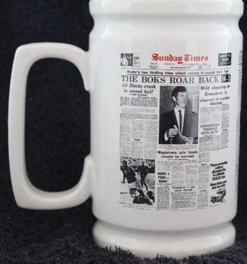 Newspaper Beer Mug