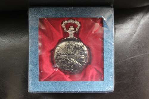 Aeroplane Design Pocket Watch as per photo - Unopened, Great condition.