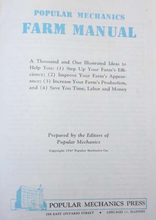 Popular Mechanics Farm Manual by the editiors of Popular Mechanics, 1947