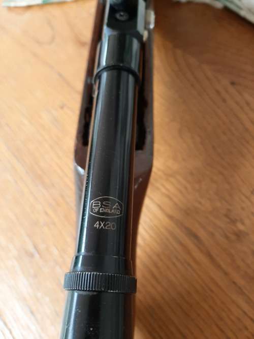 PELLET GUN  MARKED BAVARIA 35  MADE IN GERMANY WEST   WITH BSA SCOPE  .177 caliber  made after 1949