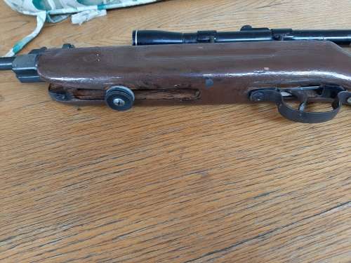 PELLET GUN  MARKED BAVARIA 35  MADE IN GERMANY WEST   WITH BSA SCOPE  .177 caliber  made after 1949